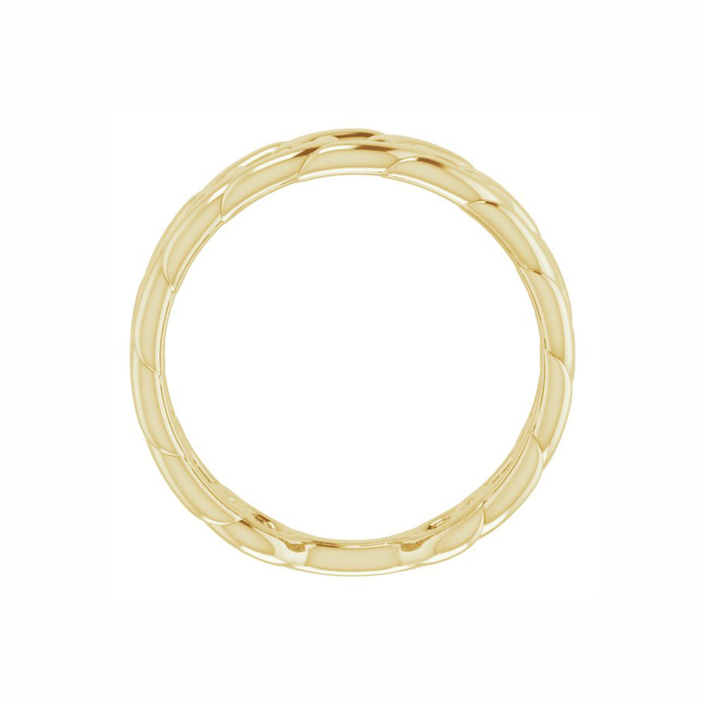 14k Gold Stackable Chain Link Ring 6mm