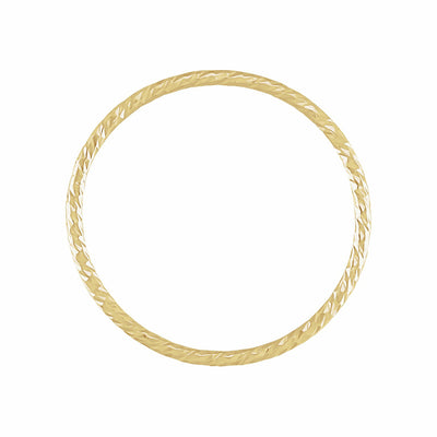 14k Yellow Gold Stackable Textured Ring