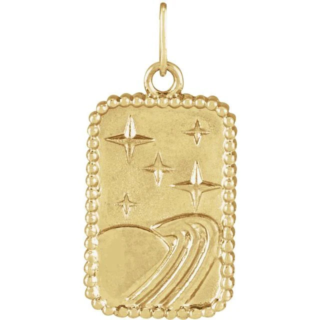 14k Gold Galaxy Talisman Pendant