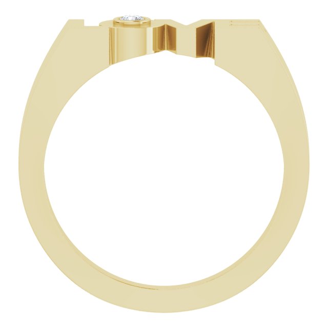 14K Gold Natural Diamond Love Ring