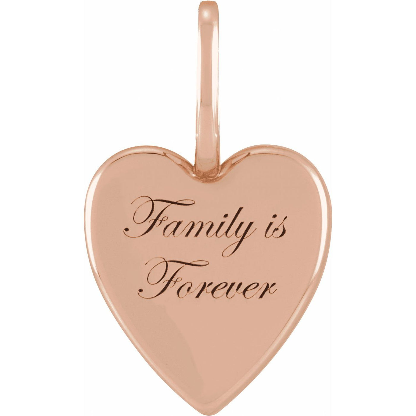 14K Gold Family Is Forever Heart Pendant