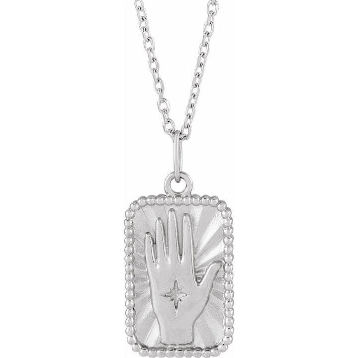 Sterling Silver Hamsa Talisman Pendant