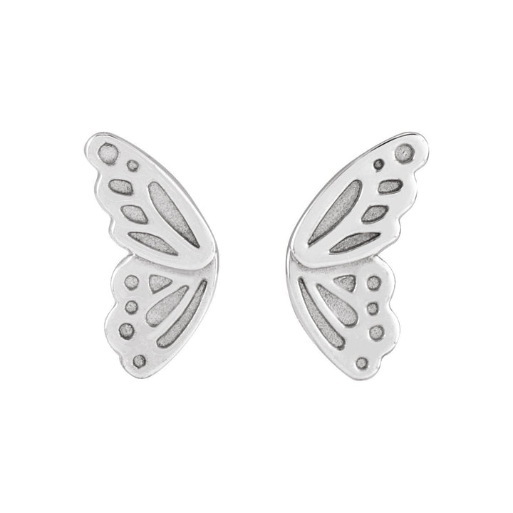 Sterling Silver Butterfly Wing Earrings