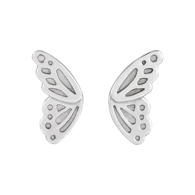 14K Gold Butterfly Wing Earrings