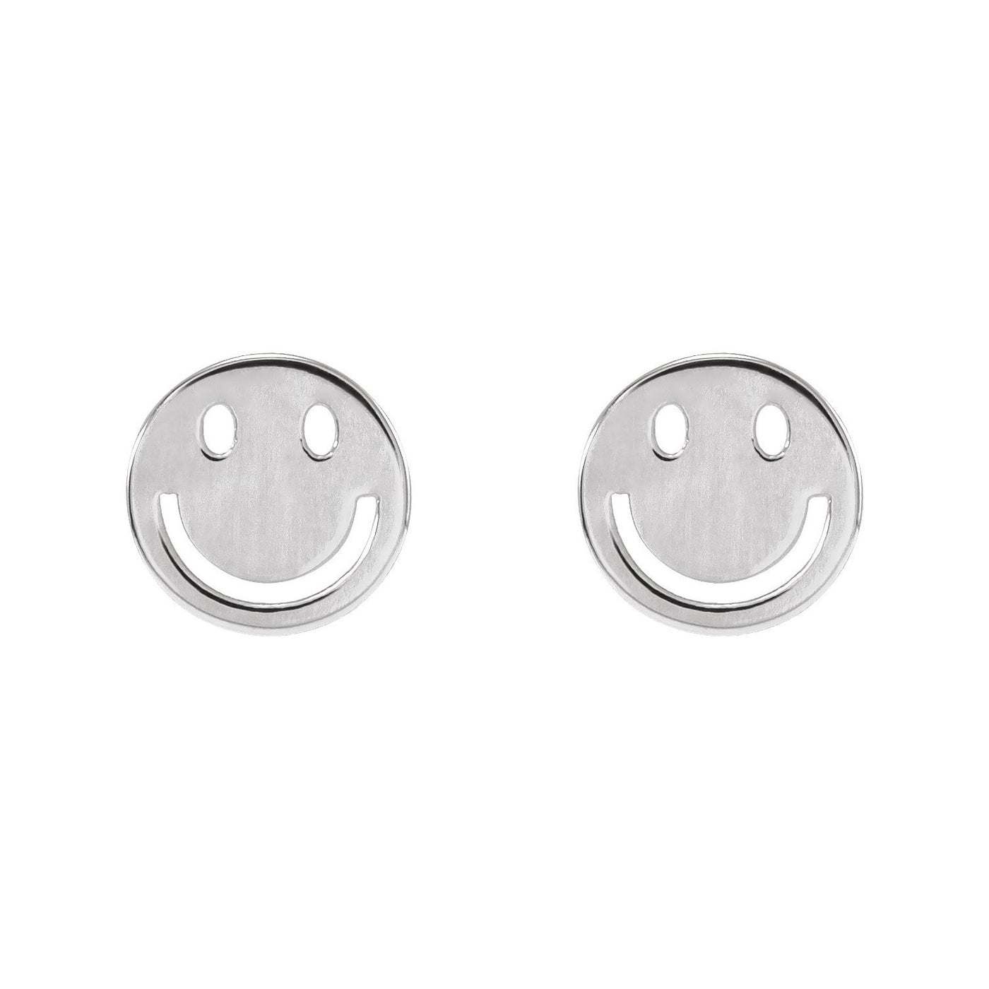 Sterling Silver Smiley Face Earrings