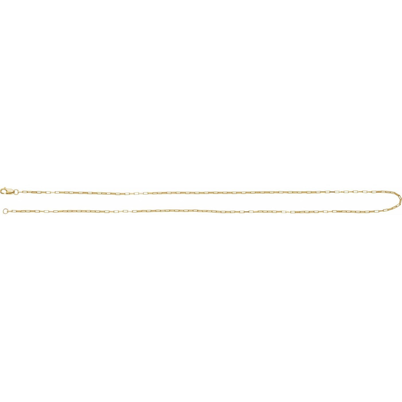 14K Gold 1.2 mm Elongated Box Chain