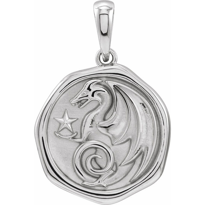 Sterling Silver Dragon Pendant