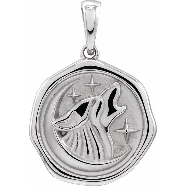 Sterling Silver Wolf Pendant