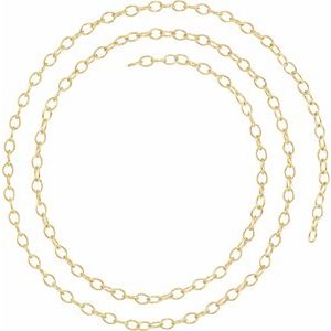 14k Gold 2.5 mm Cable Chain - Infinity Bracelet