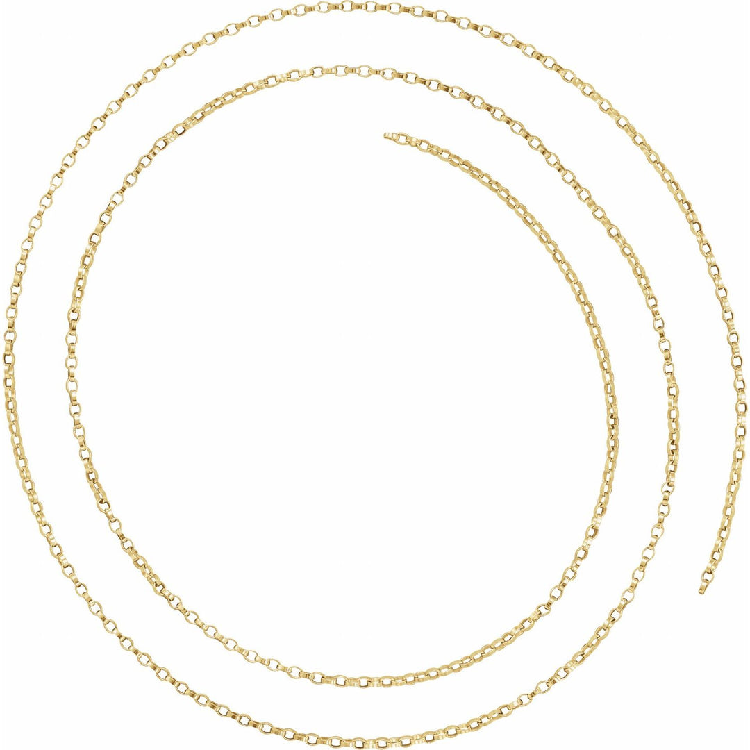 14k Gold 1.1mm Rolo Chain Infinity Bracelet