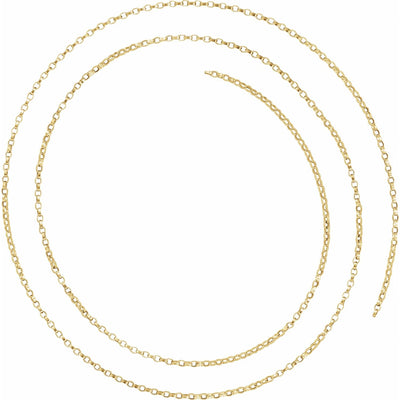 14k Gold 1.1mm Rolo Chain Infinity Bracelet