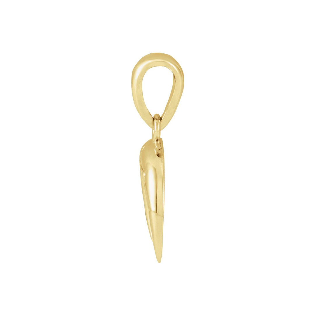 14K Gold Crescent Moon Pendant