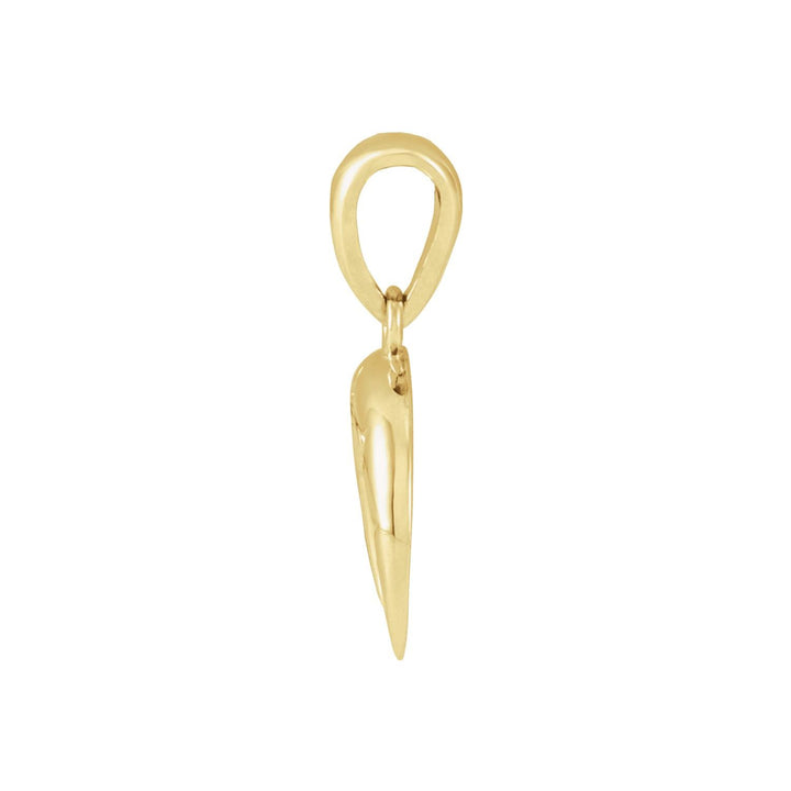 14K Gold Crescent Moon Pendant