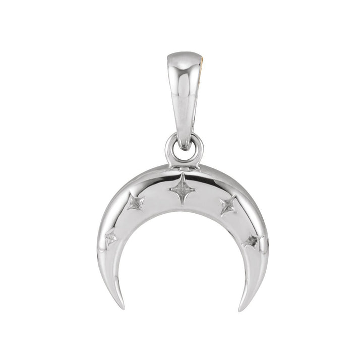 Sterling Silver Crescent Moon Pendant