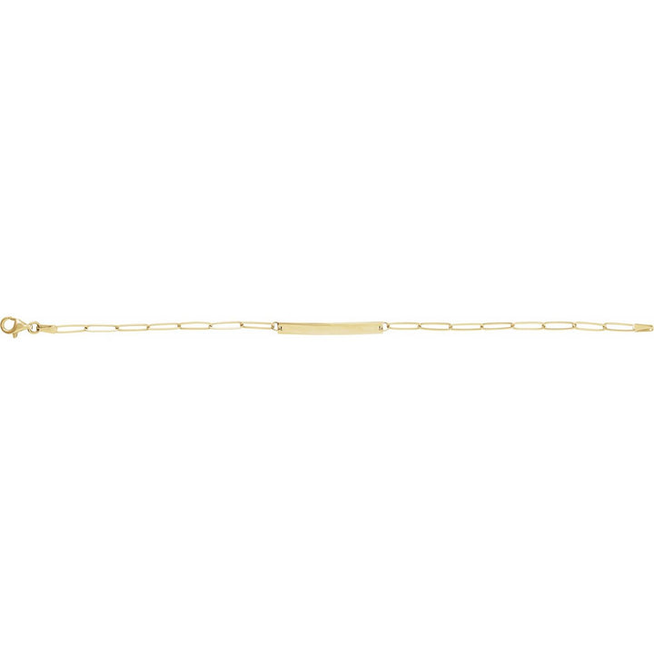 14K Gold Engravable Bar Bracelet