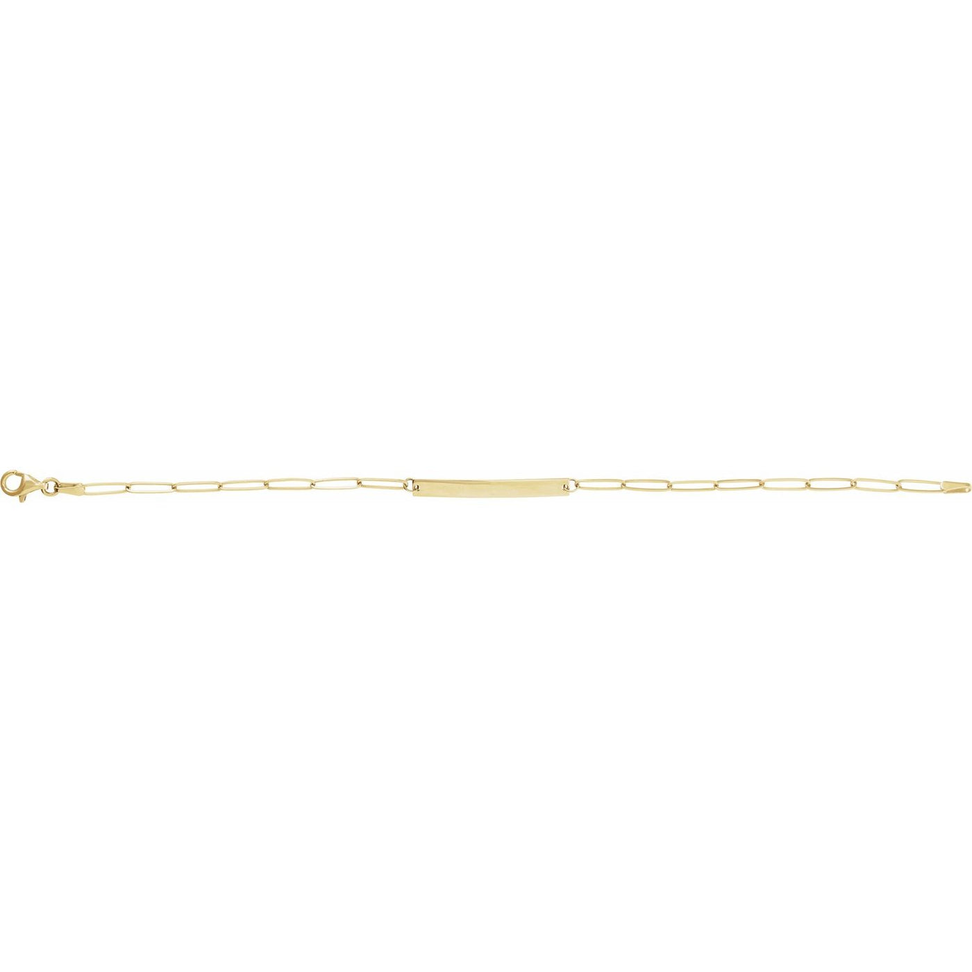 14K Gold Engravable Bar Bracelet