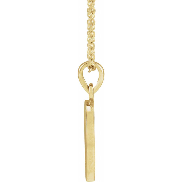 14K Gold Retro "Love" Pendant