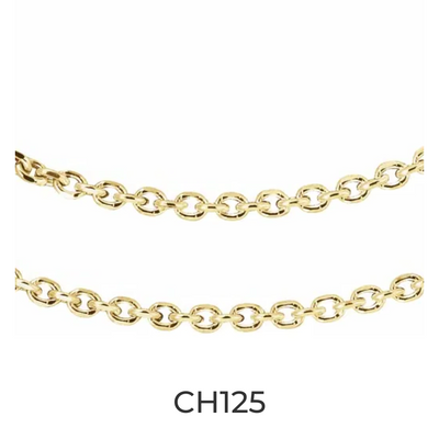 14k Gold 1.75mm Diamond-Cut Cable Chain Infinity Bracelet