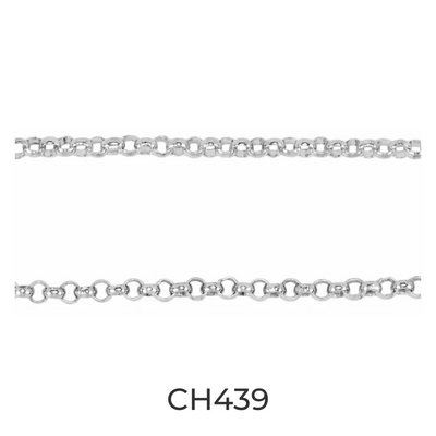 Sterling Silver 1.5mm Rolo Chain Infinity Bracelet