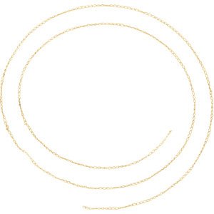 14k Gold 1mm Baby Curb Infinity Bracelet