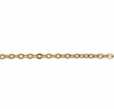 14K Gold Filled, 1mm flat cable chain