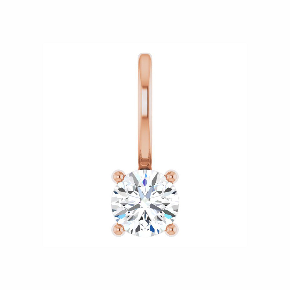 14k Gold 1/4 CTW Natural Diamond Solitaire Pendant