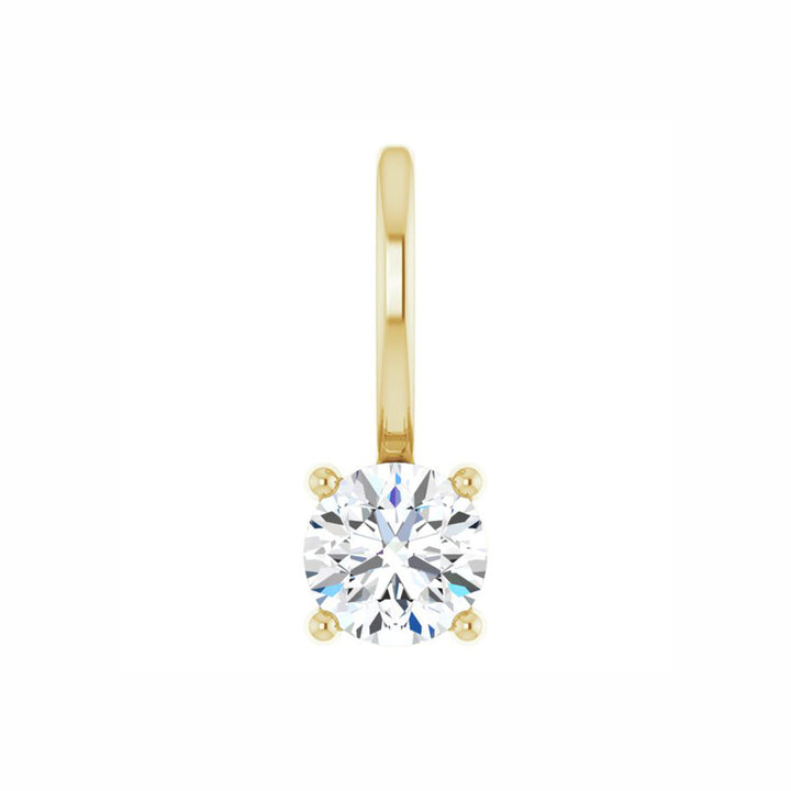 14k Gold 1/4 CTW Natural Diamond Solitaire Pendant