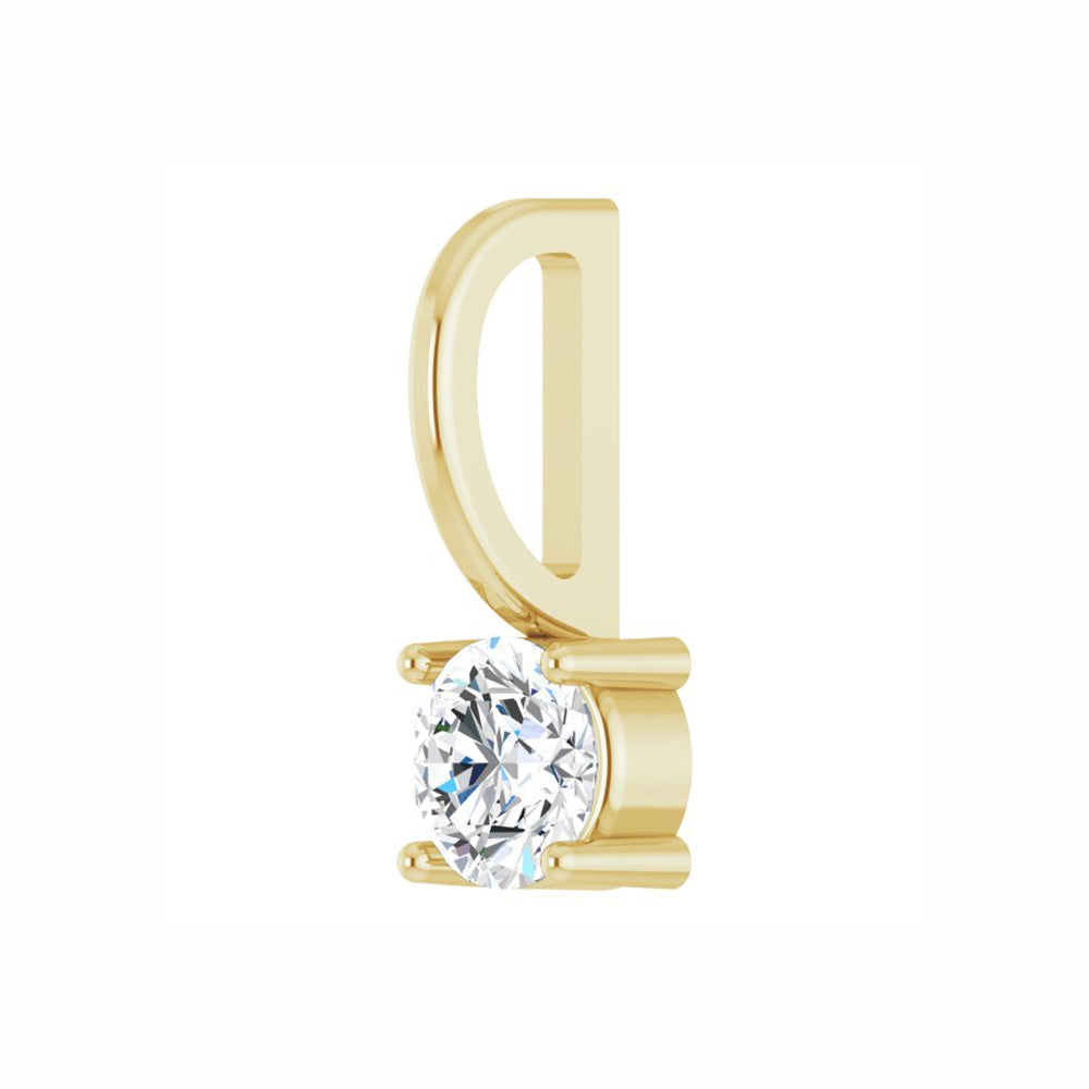 14k Gold 1/4 CTW Natural Diamond Solitaire Pendant