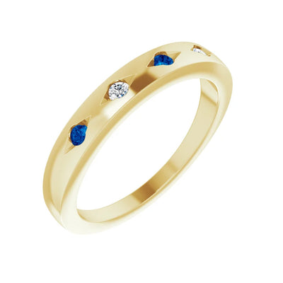 14k Gold Sapphire 4-Stone Ring