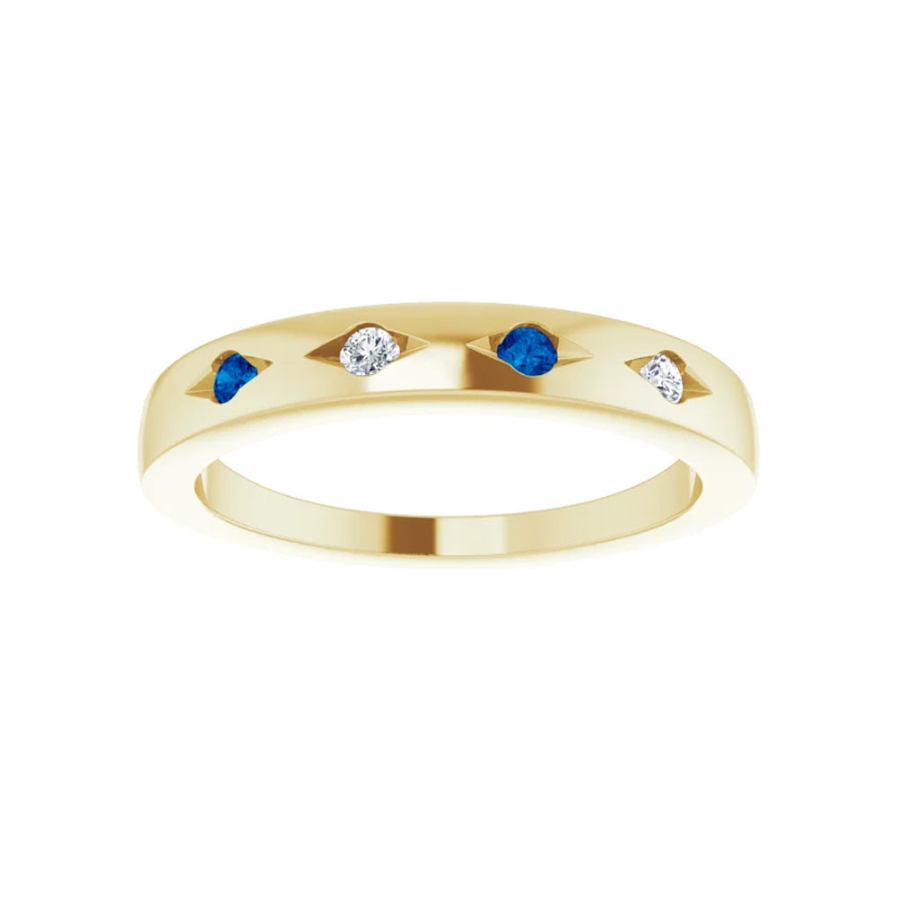 14k Gold Sapphire 4-Stone Ring
