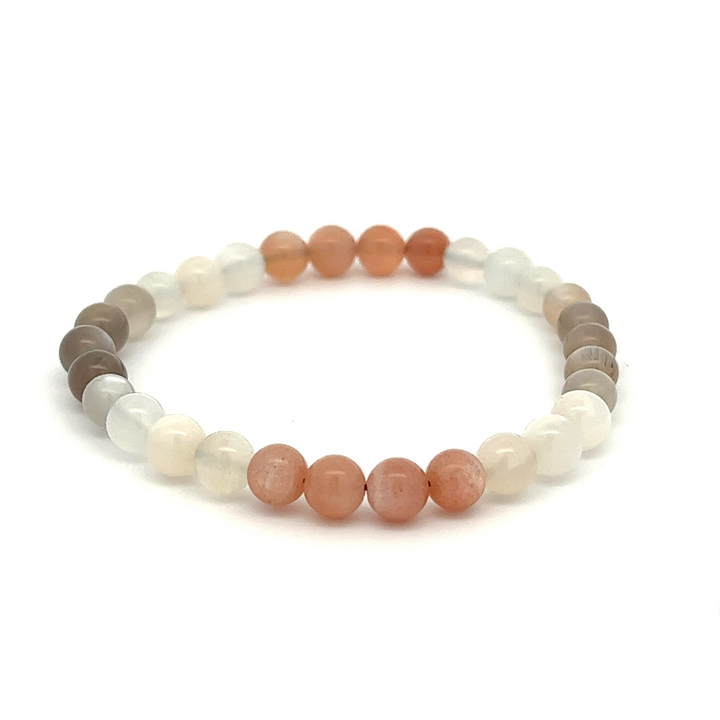 6mm Mixed Moonstone Stacker Bracelet