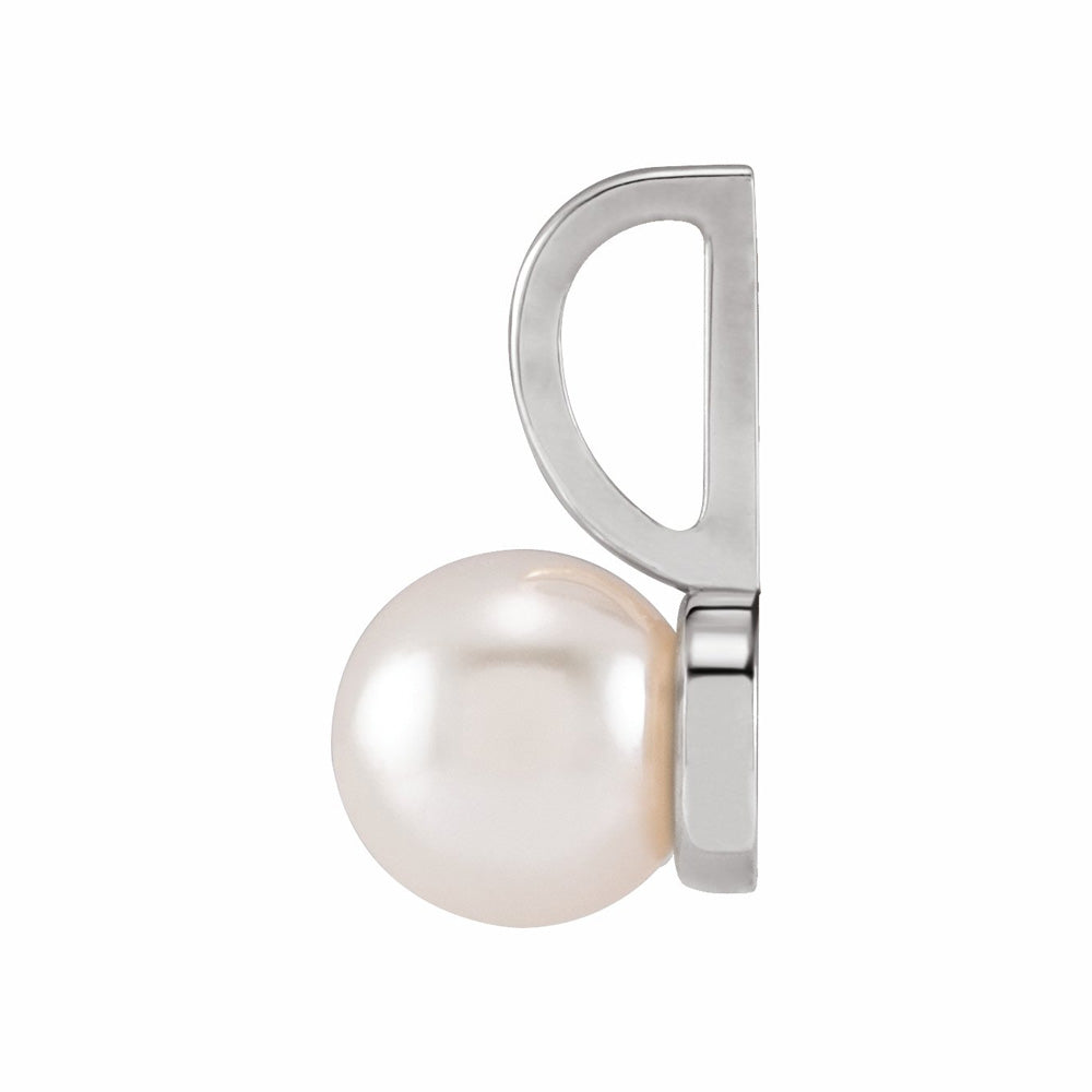 Sterling Silver Cultured Akoya Pearl Pendant