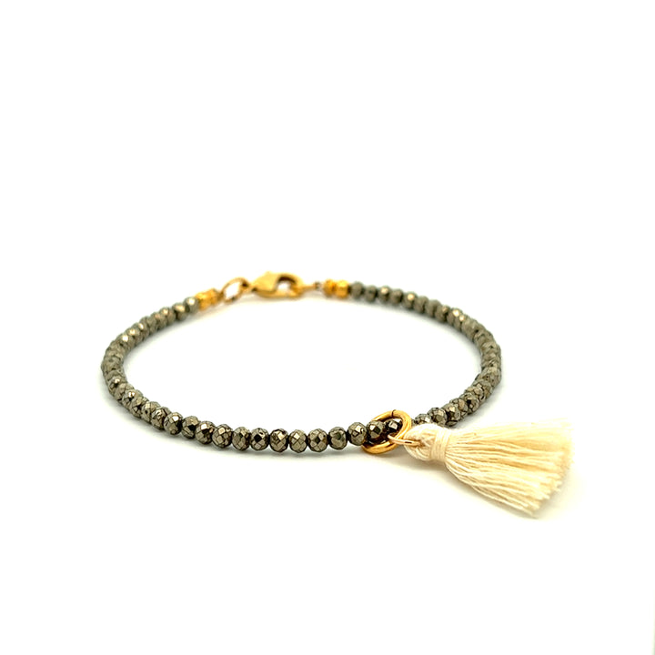 Pyrite Tassel Bracelet