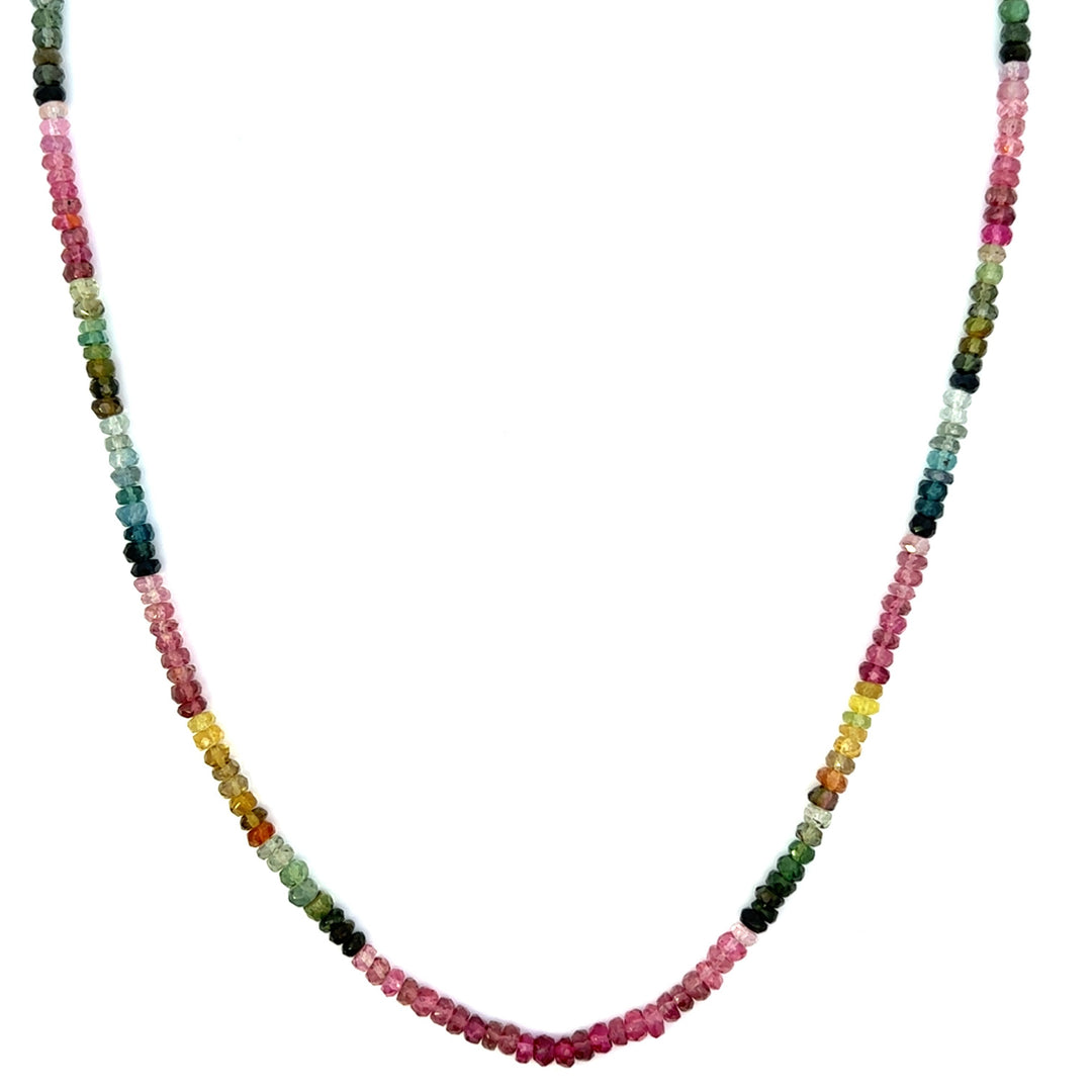 Simple Watermelon Tourmaline Necklace