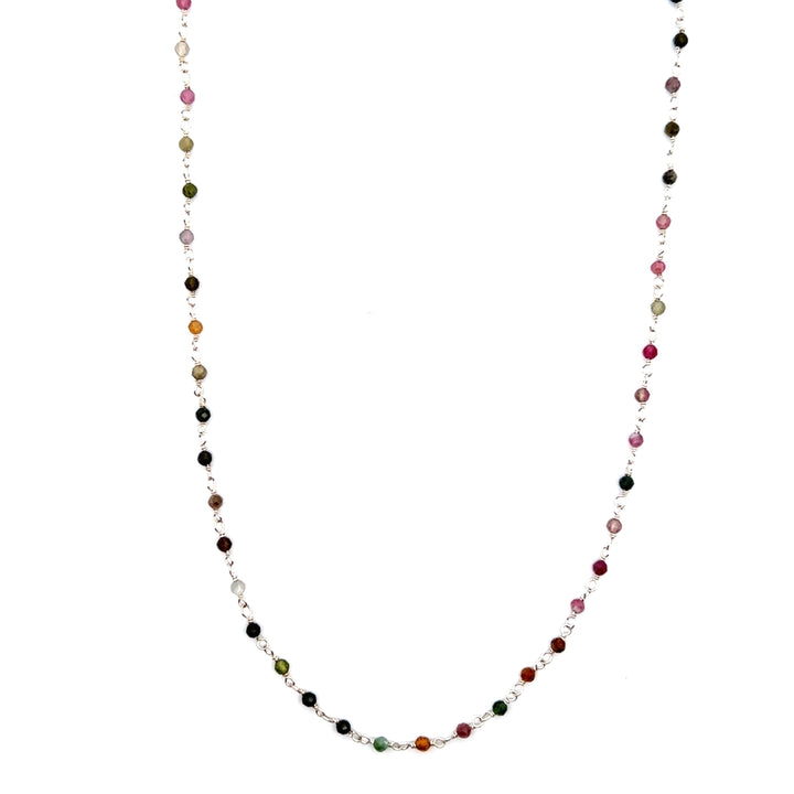 Sterling Silver Gemstone Chain Necklace