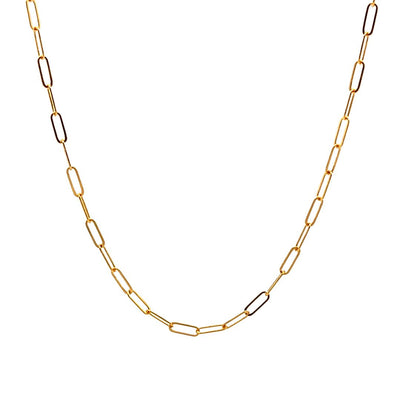 14K Gold Filled, 2mm Flat Paperclip Chain