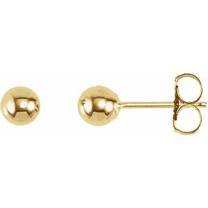 14k Gold Ball Earrings