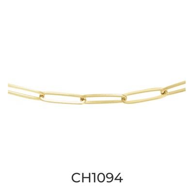 14k Gold 2.6 mm Elongated Paperclip Chain - Infinity Bracelet