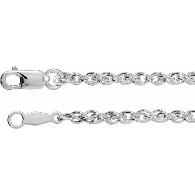 Sterling Silver 2 mm Rope Chain