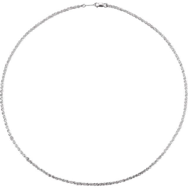 Sterling Silver 2 mm Rope Chain