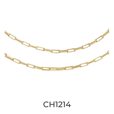 14k Gold Boxy Long Cable Chain - Infinity Bracelet