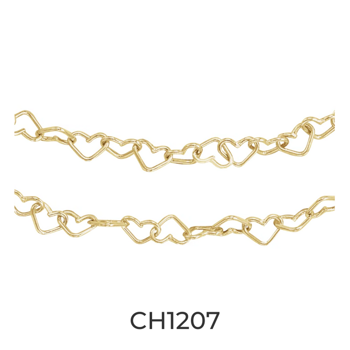 14k Gold 3.2mm Heart Chain - Infinity Bracelet