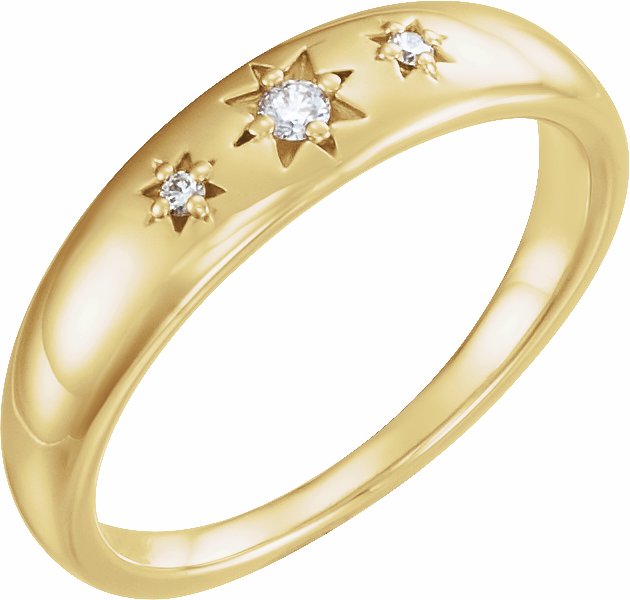 14k Gold Starburst Ring