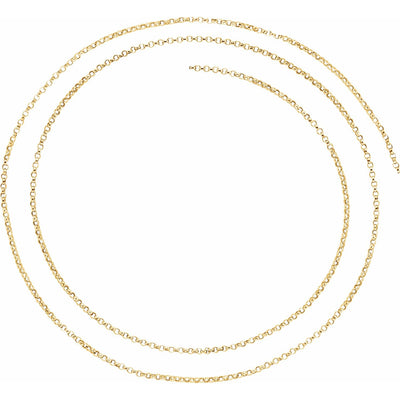 14k Gold 1.5mm Rolo Chain Infinity Bracelet