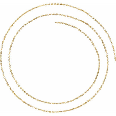 14k Gold 1.5mm Cable Chain Infinity Bracelet