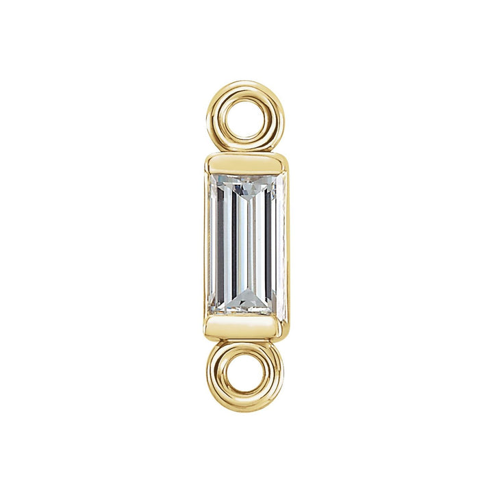 14K Gold Lab-Grown Moissanite Straight Baguette Link