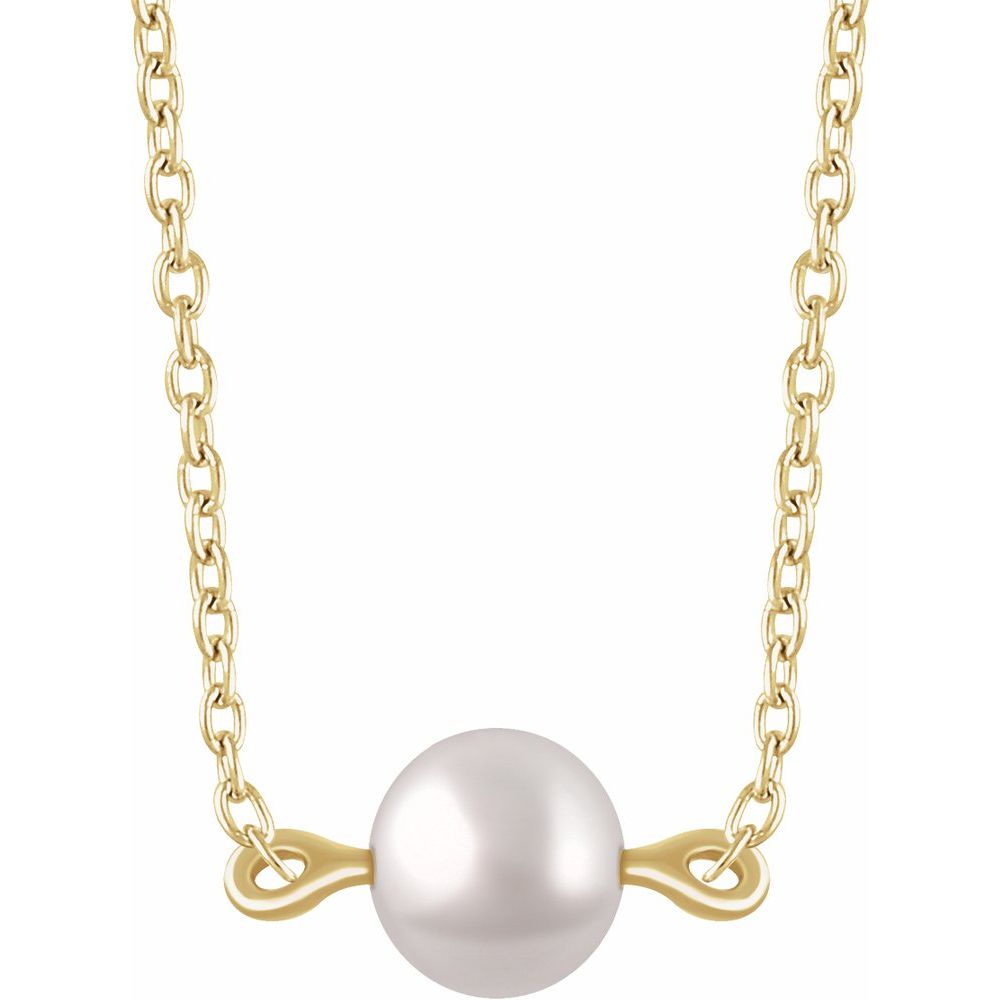 14k Gold Freshwater Cultured Pearl Necklace