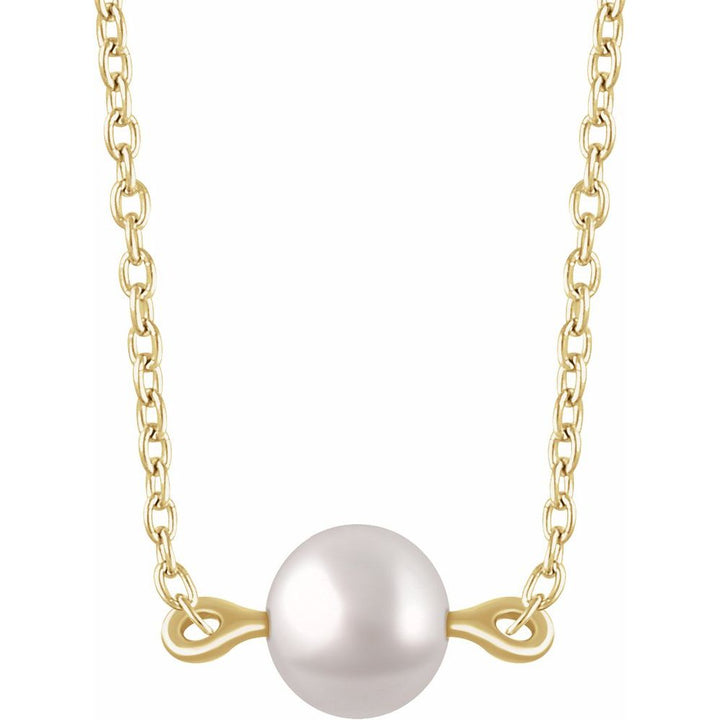 14k Gold Freshwater Cultured Pearl Necklace