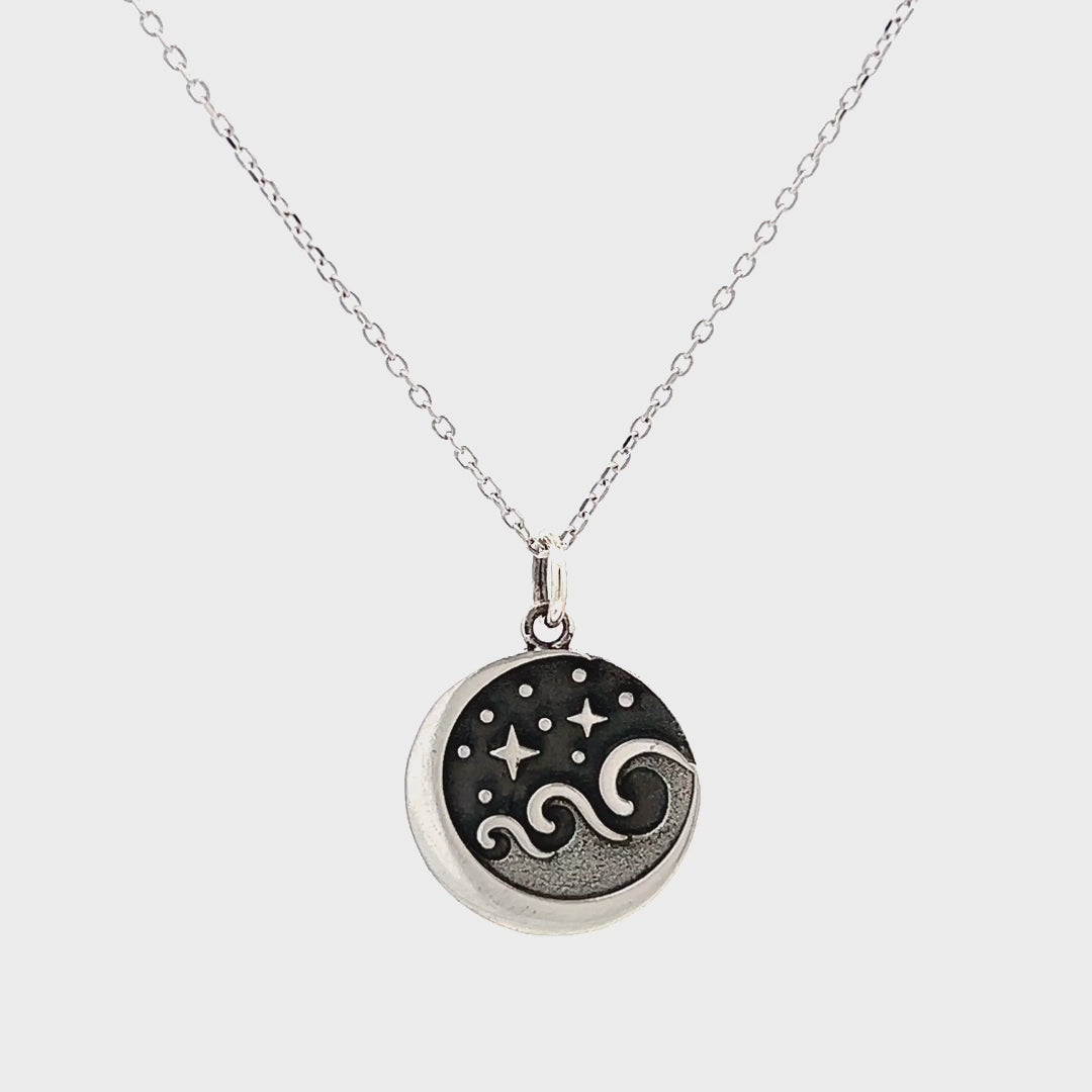 Lunar Wave Charm