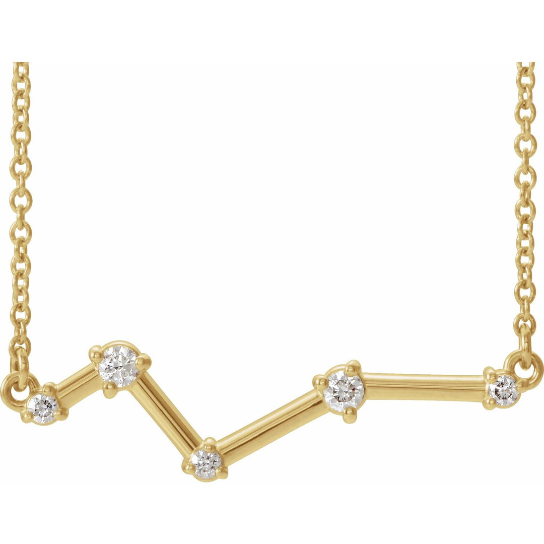 14k Gold Diamond Constellation Necklace